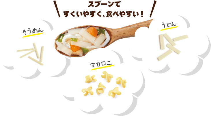 スプーンですくいやすい!