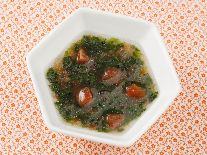 トマトとほうれん草(cǎo)の中華スープ